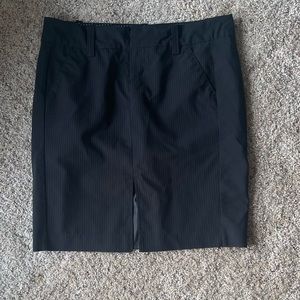 Black pinstripe skirt